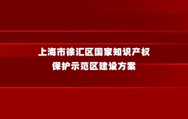 上海市徐汇区国家知识产权保护示范区建设方案