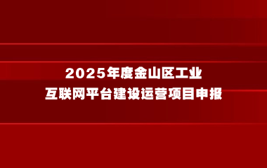 关于开展2025年度金山区工业互联网平台建设运营项目申报的通知